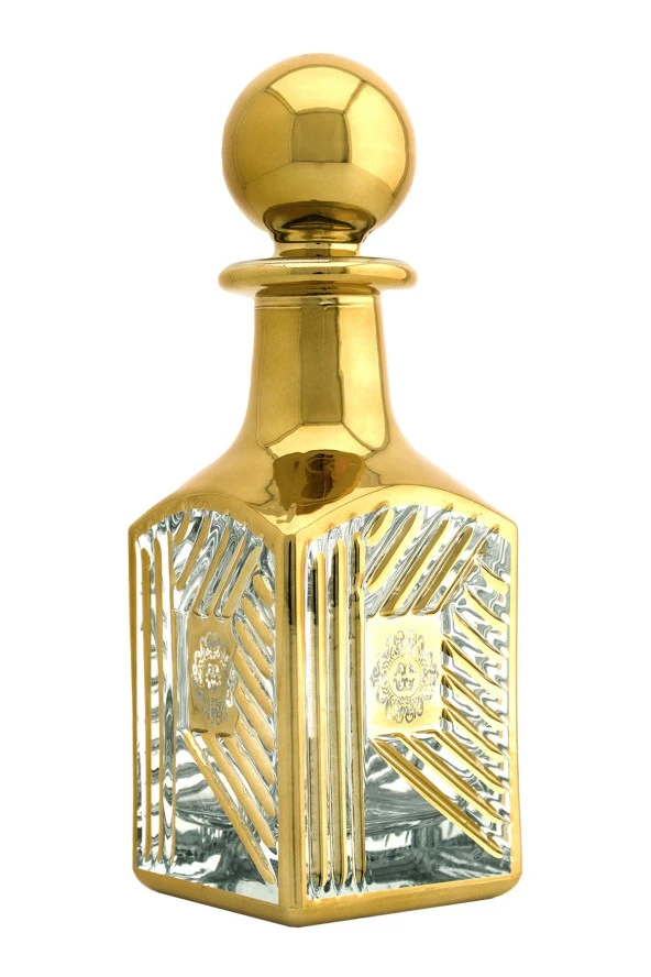 Parfüm Esans Cam Şişesi Gold Boş Esans Cam Şişesi Dekorotif Vitrin Şişesi 150 Ml. X002-150ML-1 ürün görseli