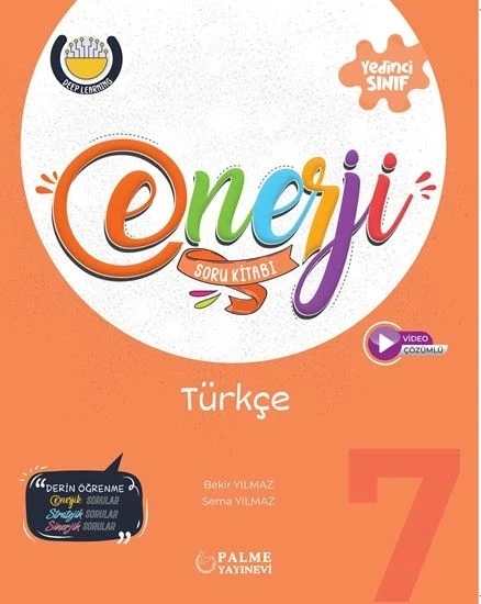 Palme Yayıncılık 7. Sınıf Enerji Türkçe Soru Kitabı Yeni