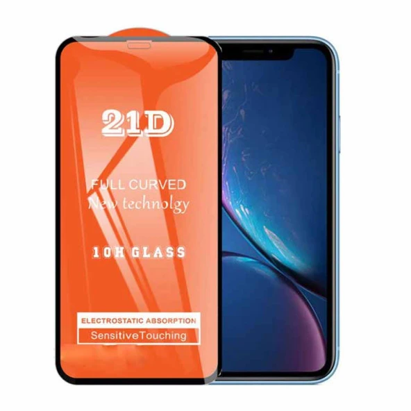 iPhone XR Ekran Koruyucu 21D Tam Kaplayan Kavisli - 4