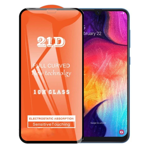 Samsung A50 Ekran Koruyucu 21D Kırılmaz Cam
