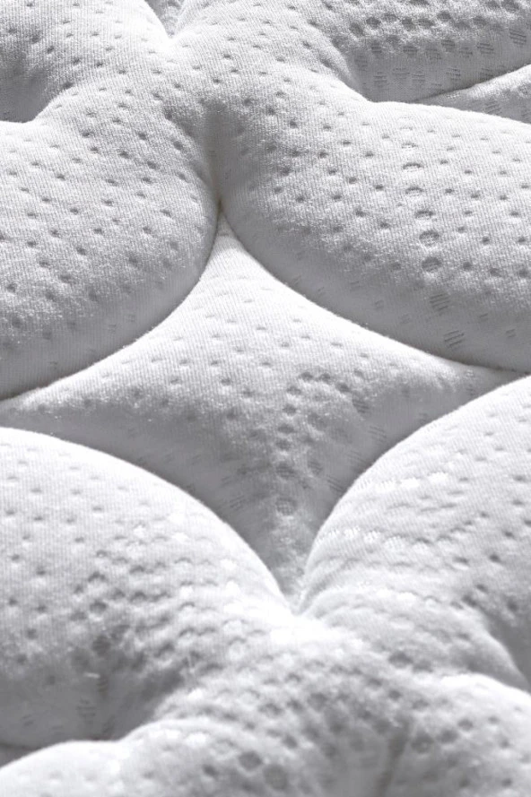 Hades Yatak 120x200 cm Tek Kişilik 30 cm Kalınlığında Paket Yaylı Lüks Yatak Orta Sert Gri Kumaş - Resim 6