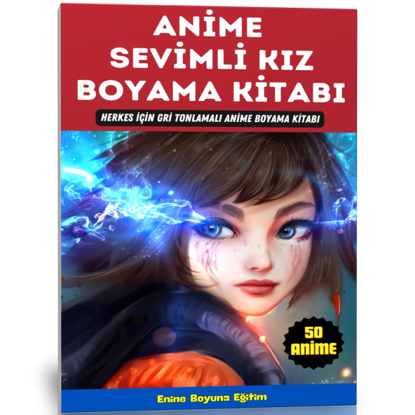 Anime Sevimli Kız Boyama Kitabı (50 SÜPER Boyama)