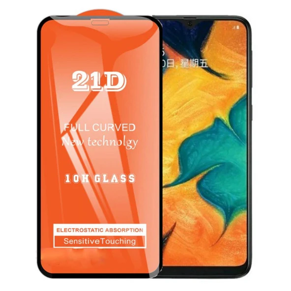 Samsung A40S Ekran Koruyucu 21D Tam Kaplayan Kavisli