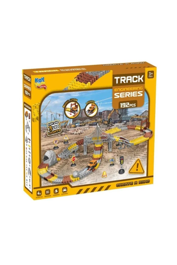 192 Parça İnşaat Temalı Hareketli Raylar Araçlı İnşaat Tracks - 6