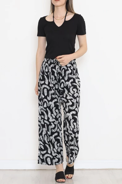 Önü Bağlamalı Bluz Siyah - 18415.631. - Resim 2