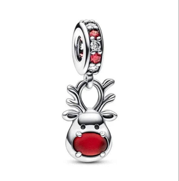 Soul Atelier Noel Geyiği Sallantılı Gümüş Kaplama Charm