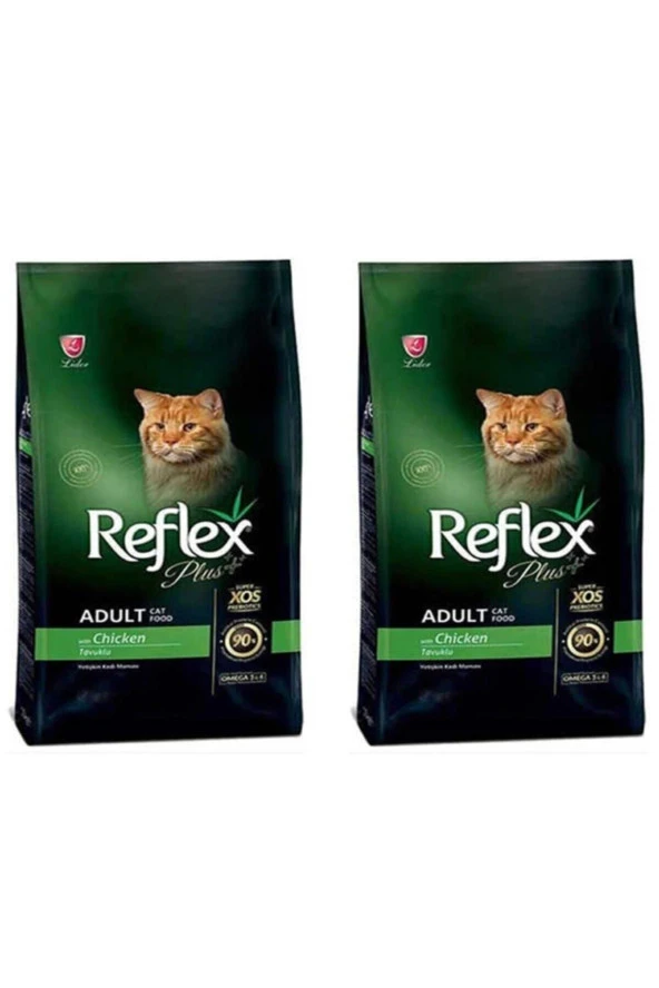 Plus Tavuklu Yetişkin Kedi Maması 1,5 Kg 2'li Set