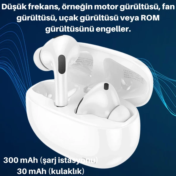 Coofbe Hd Plus Aktif Gürültü Önleme Bluetooth 5.3 300 mAh Kulakiçi Bluetooth Kulaklık Stereo Kulaklık - 8