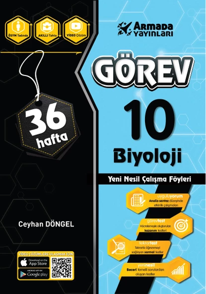 Armada Yayınevi Görev 10. Sınıf Biyoloji Yeni Nesil Çalışma Föyleri *yeni*