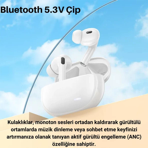 Coofbe Hd Plus Aktif Gürültü Önleme Bluetooth 5.3 300 mAh Kulakiçi Bluetooth Kulaklık Stereo Kulaklık - 6