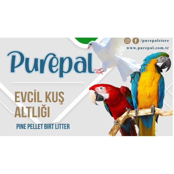 Purepal  Doğal Çam Pelet Evcil Kuş Altlığı 5 Kg 10 L - 3