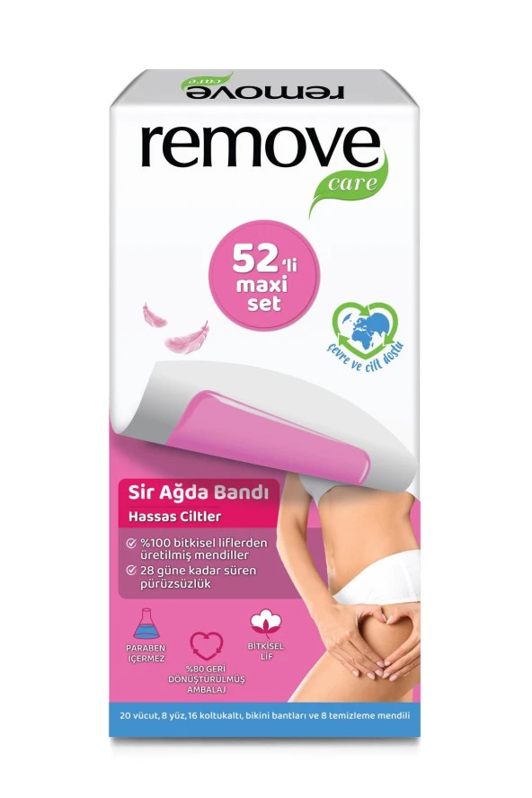 Remove Care Maxi Set Hassas Ciltler Sir Ağda Bandı 52'li