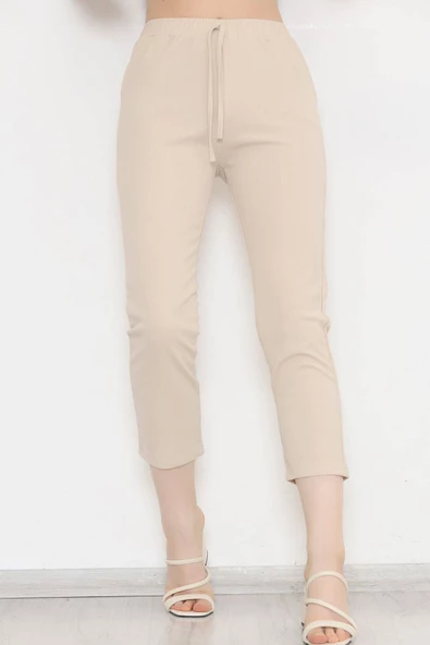 Beli Lastikli Pantolon Taş - 20819.683. - 3