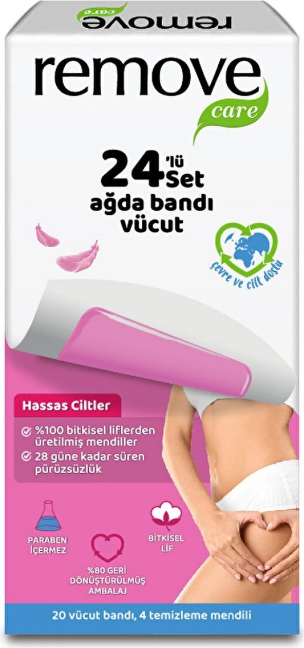 Remove Care Vücut Ağda Bandı Hassas Ciltler 24'lü