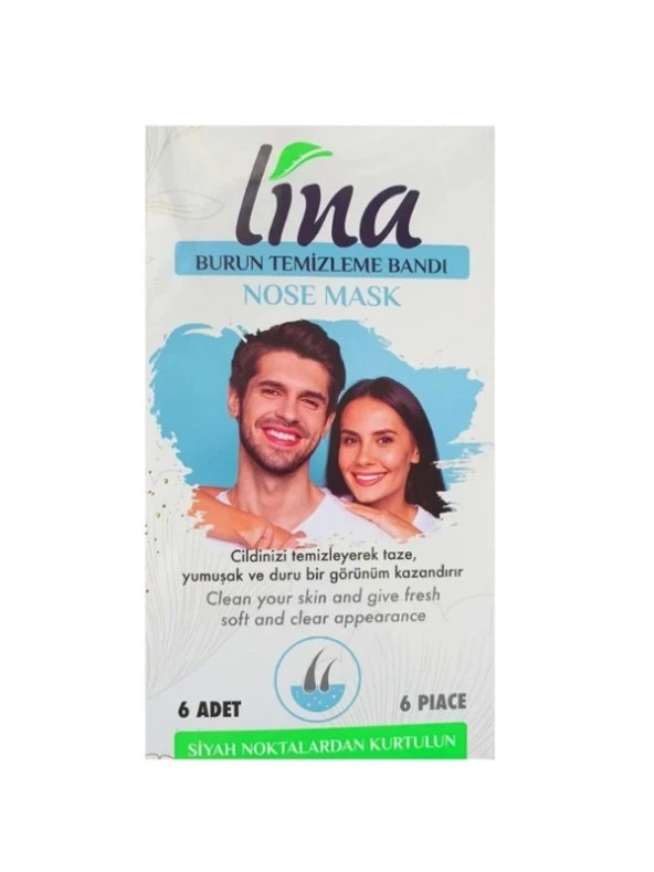 LİNA BURUN TEMİZLEME BANDI SİYAH NOKTALAR İÇİN 6 LI PAKET X 6 - 2