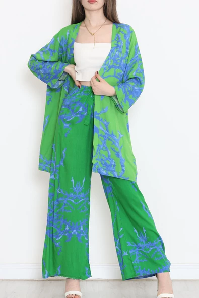 Kimono Takım Yeşilmavi - 10553.1095. - 5