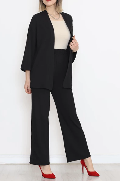 Uzun Kimono Takım Siyah - 722.1247. - 2
