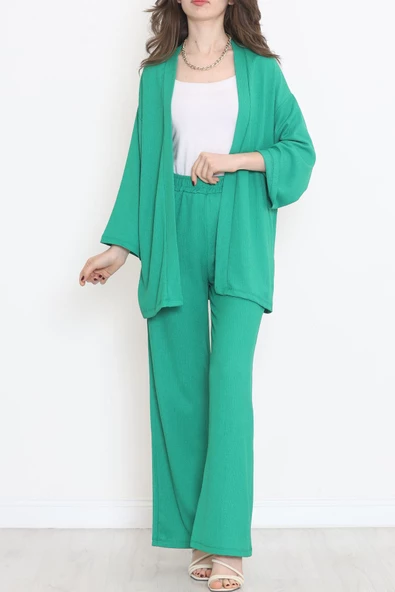 Uzun Kimono Takım Yeşil - 722.1247. - 2