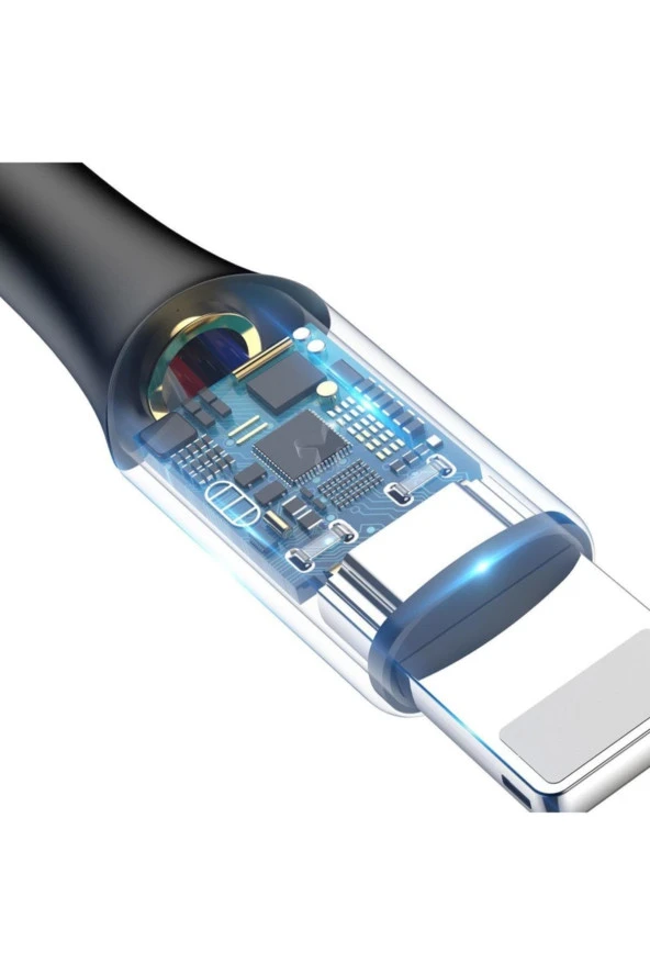 X-Type Serisi 2A iPhone Lightning Kopmaya Dayanıklı Data Şarj Kablosu 1 Metre Siyah - 5