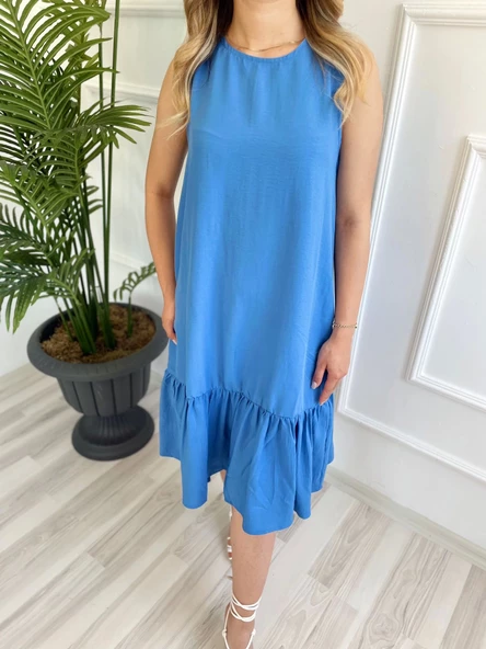 Kadın Elbise İndigo - Resim 4