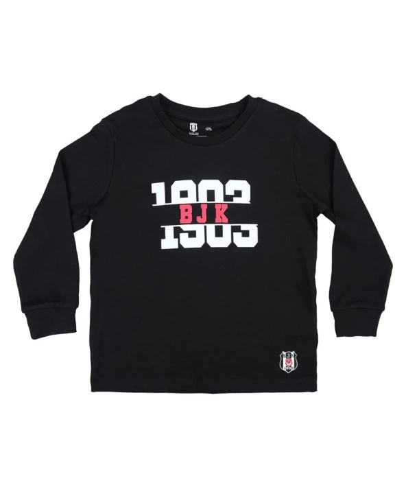 Beşiktaş Orijinal Lisanslı Siyah Çocuk Sweat + Bileklik Set Hediyelik Ahşap Kutulu - 2