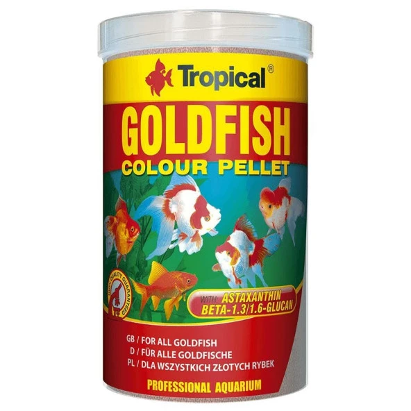 Tropical Goldfish Colour Pellet Size S Balık Yemi 100 ml