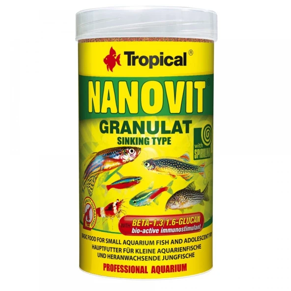 Tropical Nanovit Granulat Akvaryum Balık Yemi 250 ml