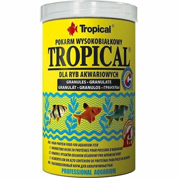 Tropical Granulat Yüksek Proteinli Balık Yemi 100 ml