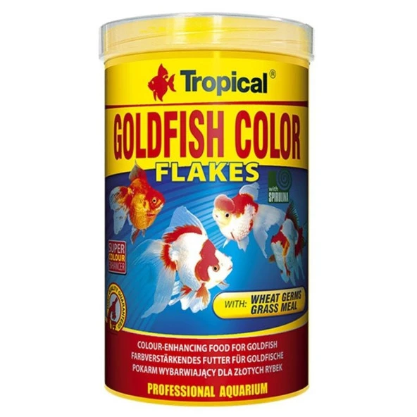 Tropical Goldfish Color Flakes Pul Balık Yemi 100 ml