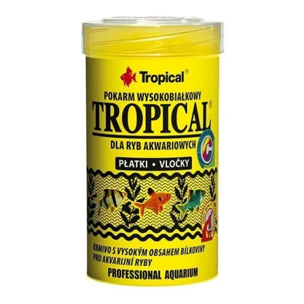 Tropical Flakes Proteinli Pul Balık Yemi 100 ml