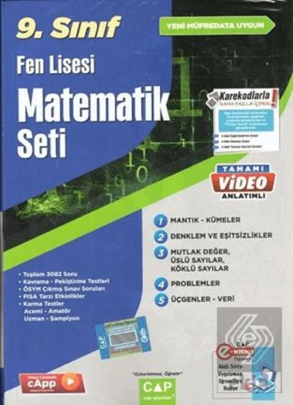 9. Sınıf Fen Lisesi Matematik Seti Çap Yayınları