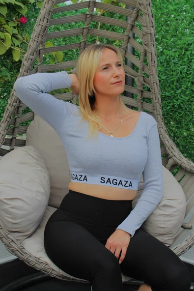 Bel Lastikli Uzun Kol Gri Body - 136.665. - Resim 2