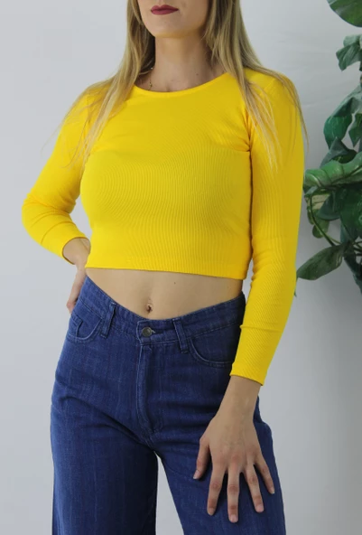 Arkası Bağlamalı Body Sarı - 21R1042.15 - Resim 2