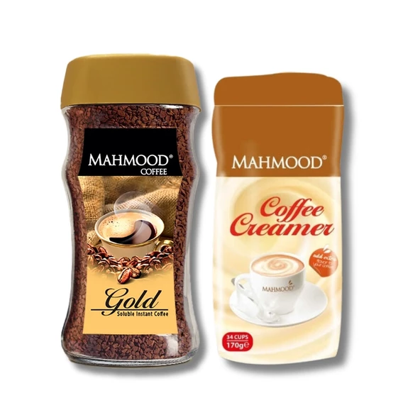 Mahmood Coffee Gold Granül Kahve 100 G ve Mahmood Kahve Kreması Süt Tozu 170 G