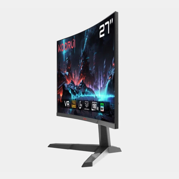 Koorui 27" 27E6CA 180Hz 1ms VA FHD (HDMI, Displayport) Curved Gaming Monitör - 3