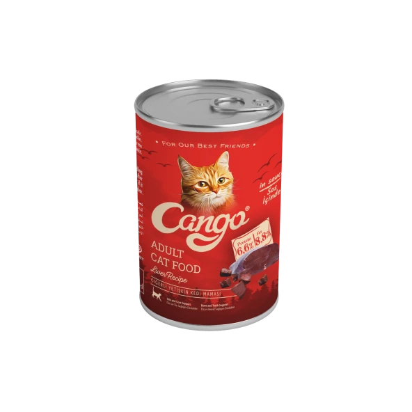 Cango Yetişkin Yaş Kedi Maması Ciğerli 415Gr