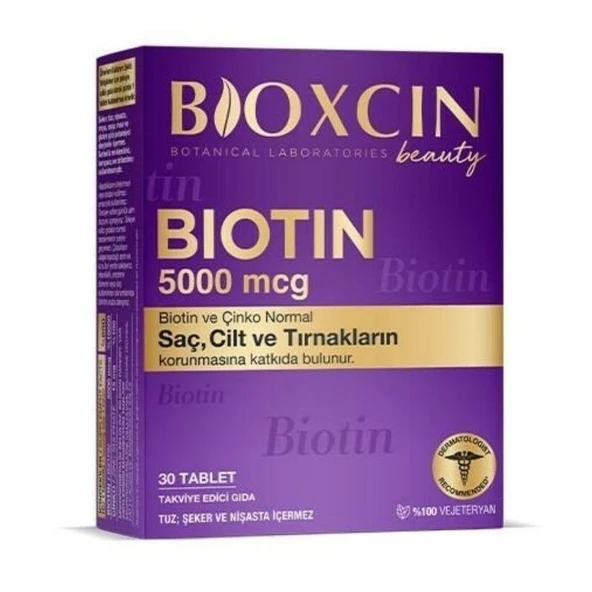 Bioxcin Biotin 5000 mcg Takviye Edici Gıda 30 Tablet ürün görseli 1