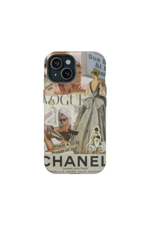 iPhone 6S Uyumlu Silikon Kılıf -Vogue Kolaj