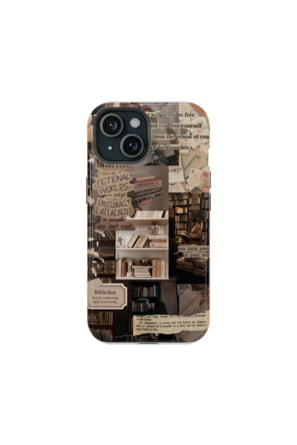 iPhone XR Uyumlu Silikon Kılıf -The Books Kolaj