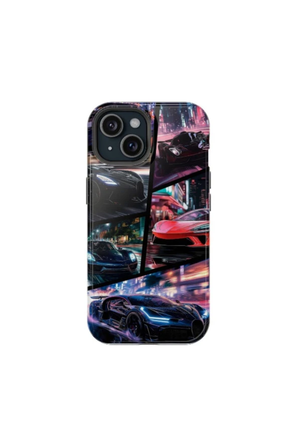 iPhone 11 Uyumlu Silikon Kılıf - SUPER CARS KOLAJ