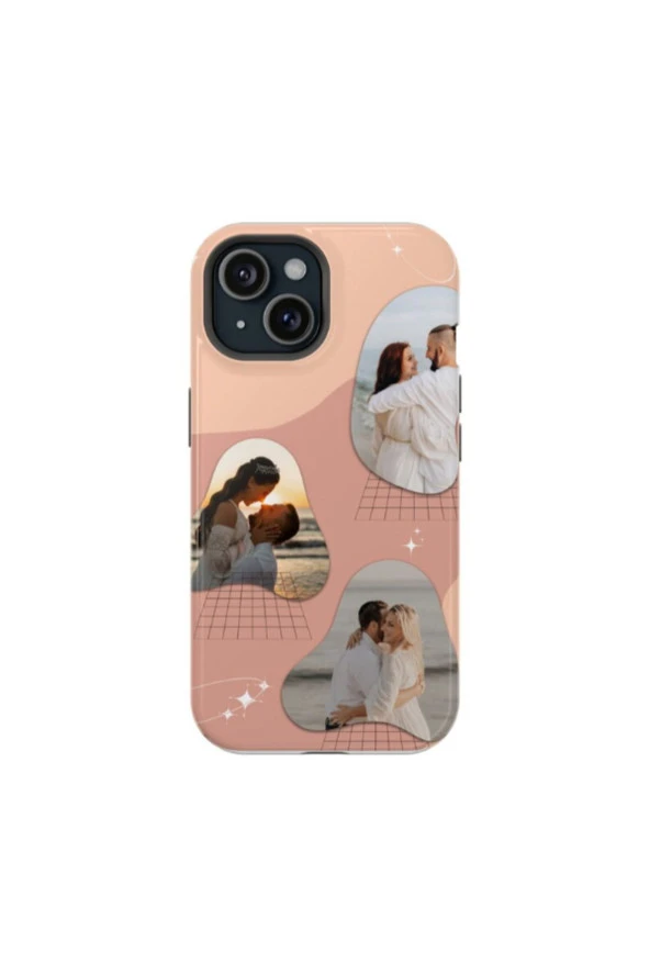 Kişiye Özel iPhone 14 Plus Uyumlu Silikon Kılıf - Kolaj 10