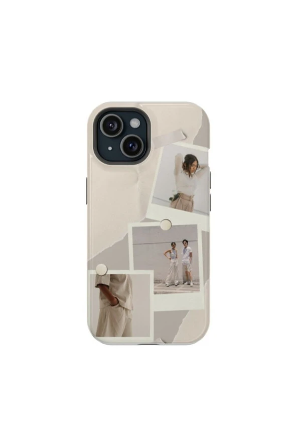 Kişiye Özel iPhone 13 Mini Uyumlu Silikon Kılıf - Kolaj 12