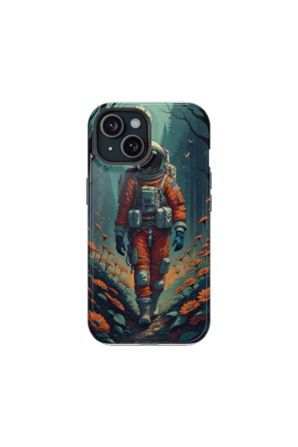 iPhone 12 Pro Uyumlu Silikon Kılıf - ASTRONOT IN GARDEN