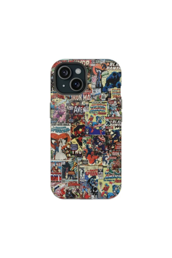 Samsung Galaxy M31s Uyumlu Silikon Kılıf -  Marvel Collage