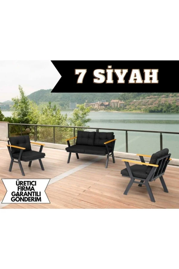 MOBİMİX WAKKO 2 1 1 Balkon Takımı, Bahçe Mobilyası, Çay Seti, Kafe Oturma Grubu, Teras Koltuk Takımı