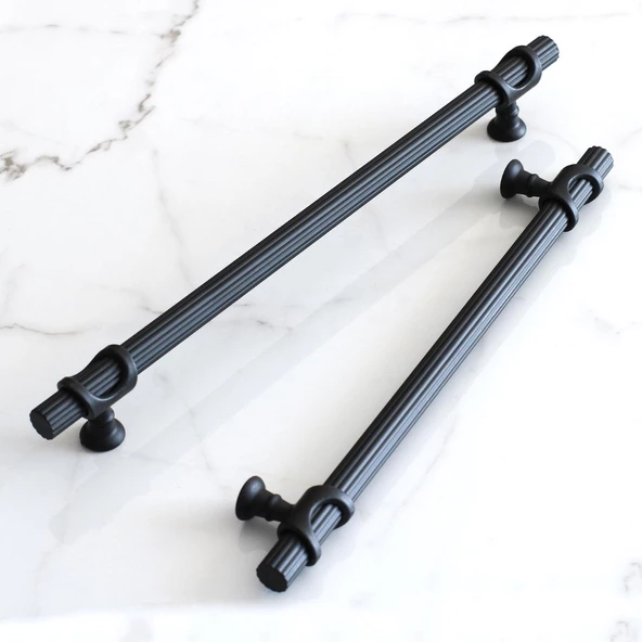 Arsin Siyah Metal Kulp 128 mm-12.8 cm Mobilya Çekmece Mutfak Dolabı Dolap Kapak Kulpları Kulbu Kulpu - 2