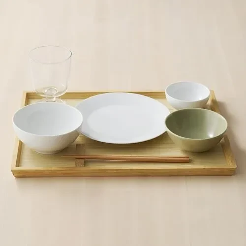 IKEA OSTBIT DEKORATİF SERVİS TEPSİ AHŞAP BAMBU 30x40 CM - 3