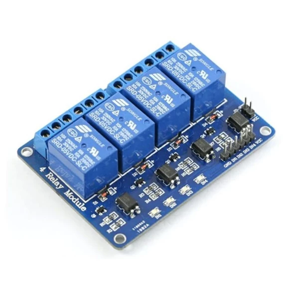 4 Kanal Röle Kartı, 4 Relay Module 5V - 4lü 5V Röle Kartı