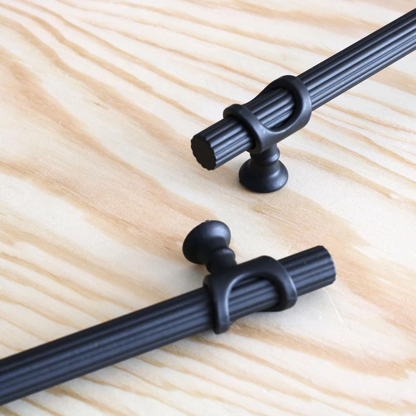 Arsin Siyah Metal Kulp 160 mm-16 cm Mobilya Çekmece Mutfak Dolabı Dolap Kapak Kulpları Kulbu Kulpu - Resim 2