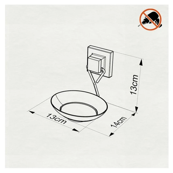 Tekno Tel EF-266 Yapışkanlı Sabunluk Krom - 2